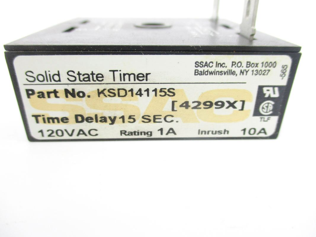 SSAC KSD14115S 120VAC 10A 15S UNMP