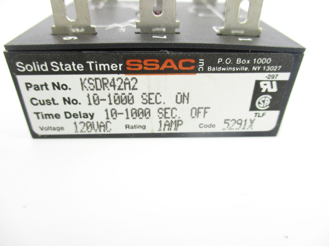 SSAC KSDR42A2 120VAC 1A 10-1000S UNMP