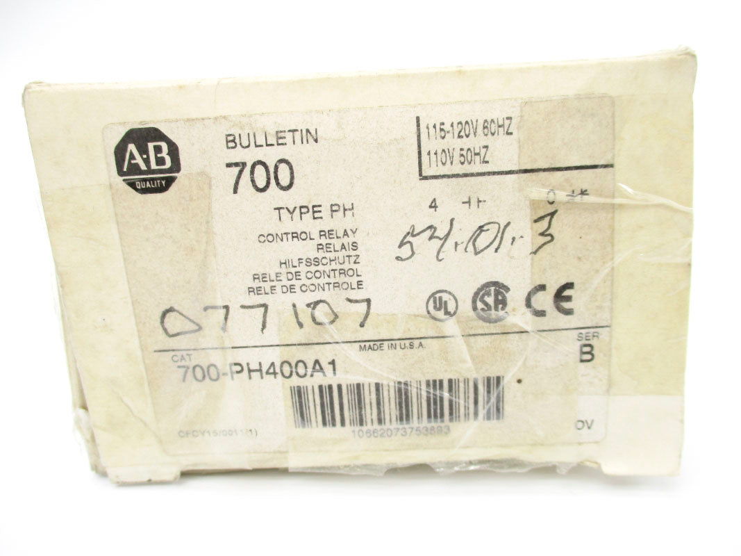 ALLEN BRADLEY 700-PH400A1 SER. B 120V 120A (WH) NSMP