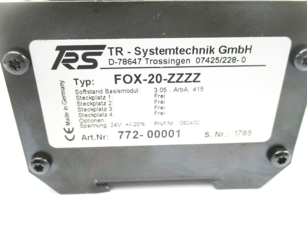TRS FOX-20-ZZZZ 772-00001 24V UNMP