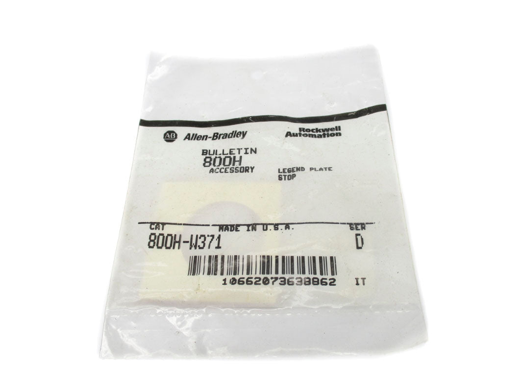 ALLEN BRADLEY 800H-W371 SER. D NSMP