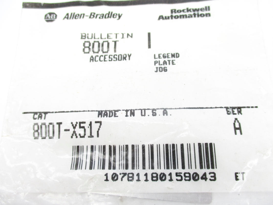ALLEN BRADLEY 800T-X517 SER. A NSMP