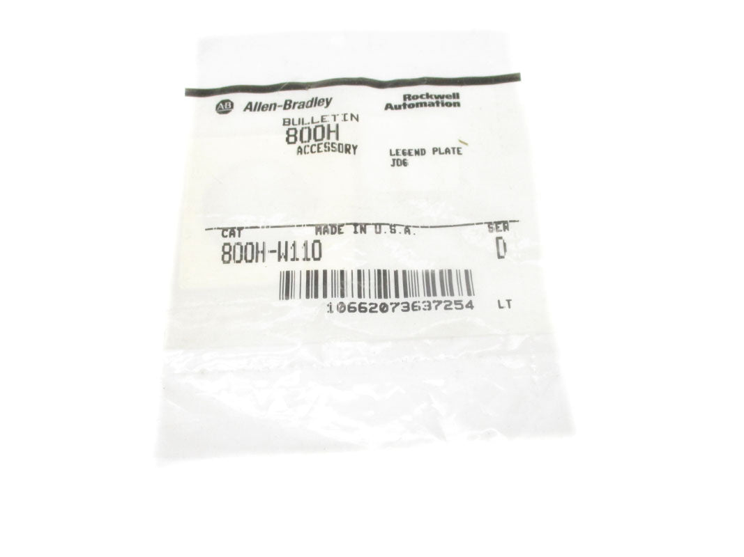 ALLEN BRADLEY 800H-W110 SER. D NSMP