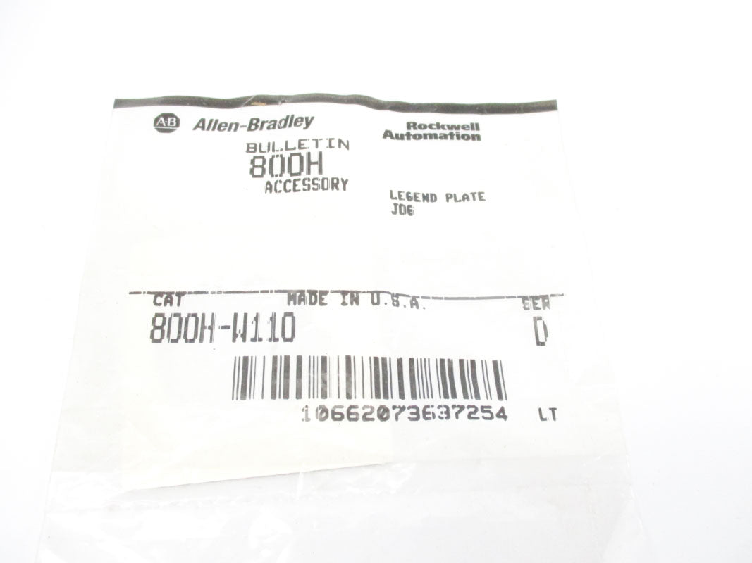 ALLEN BRADLEY 800H-W110 SER. D NSMP
