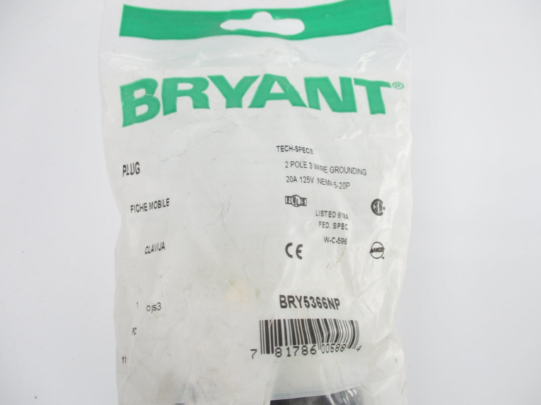 BRYANT BRY5366NP 125V 20A NSMP
