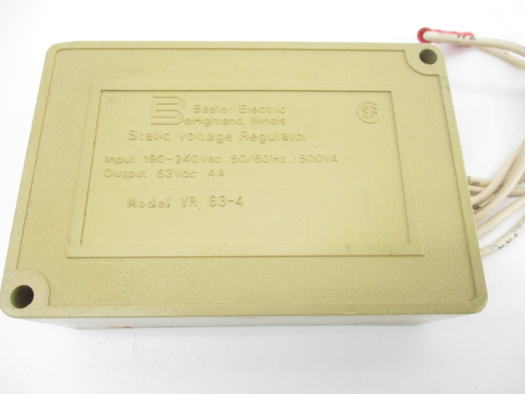 BASLER ELECTRIC VR63-4 240VAC 4A UNMP