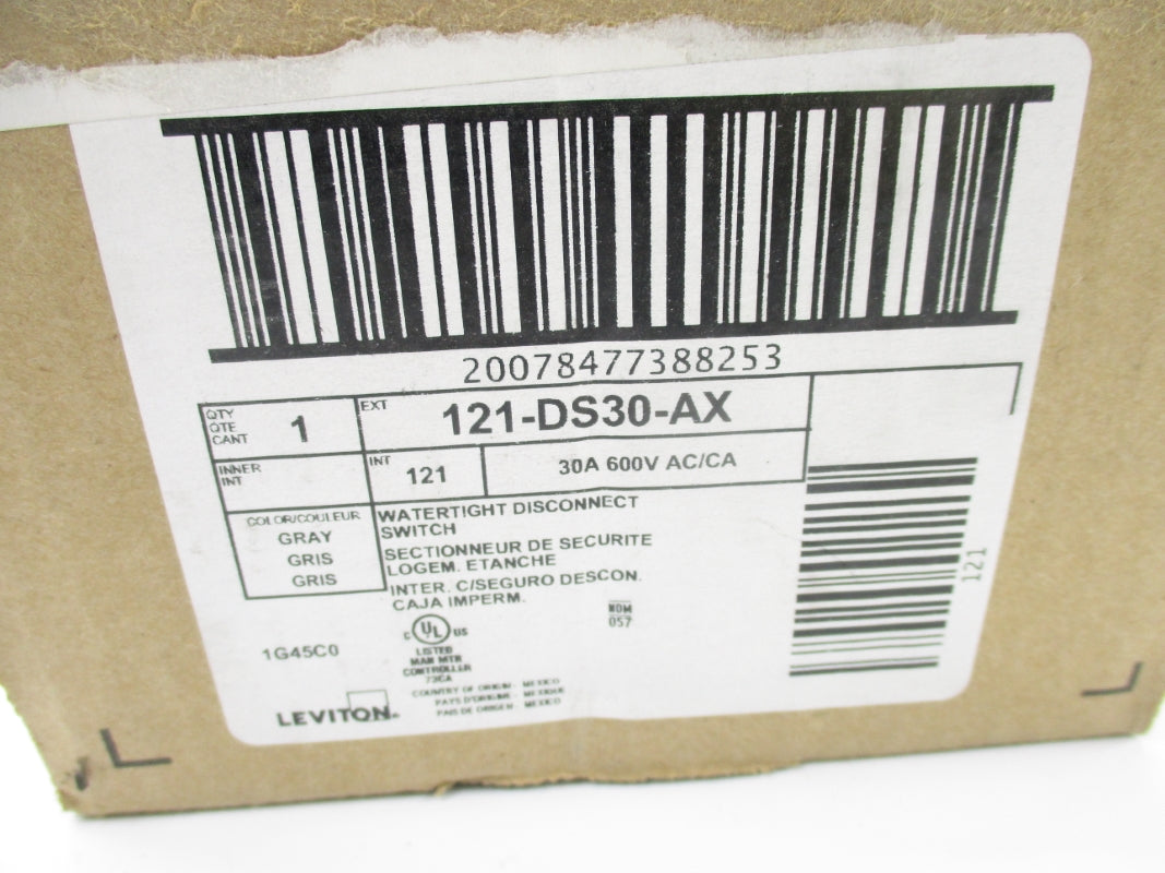 LEVITON 121-DS30-AX 600VAC 30A (AS PICTURED) NSMP