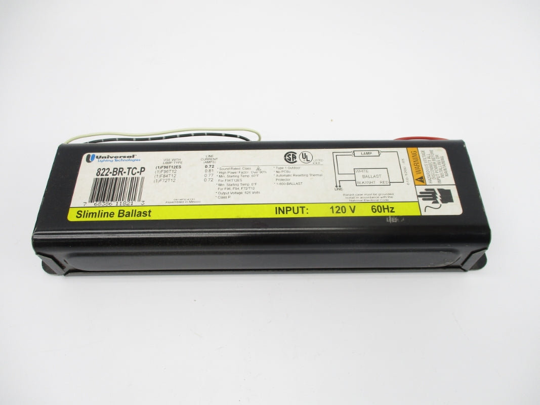 UNIVERSAL LIGHTING 822BRTCP000I 120VAC 0.81A NSMP