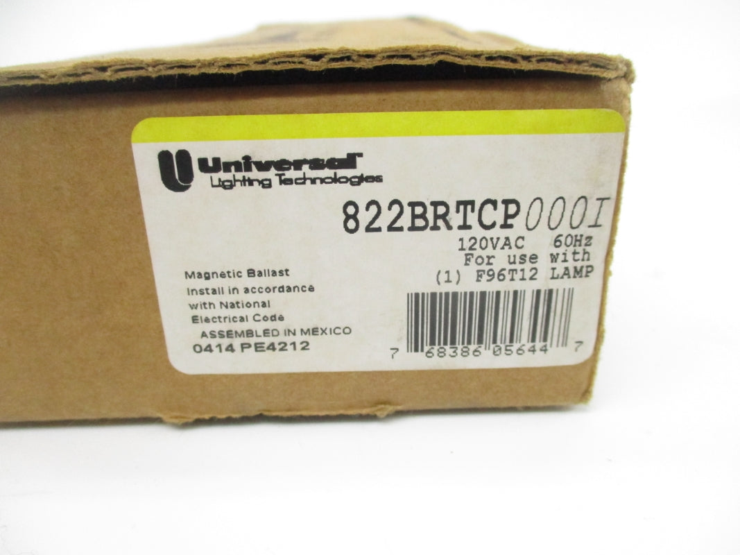 UNIVERSAL LIGHTING 822BRTCP000I 120VAC 0.81A NSMP