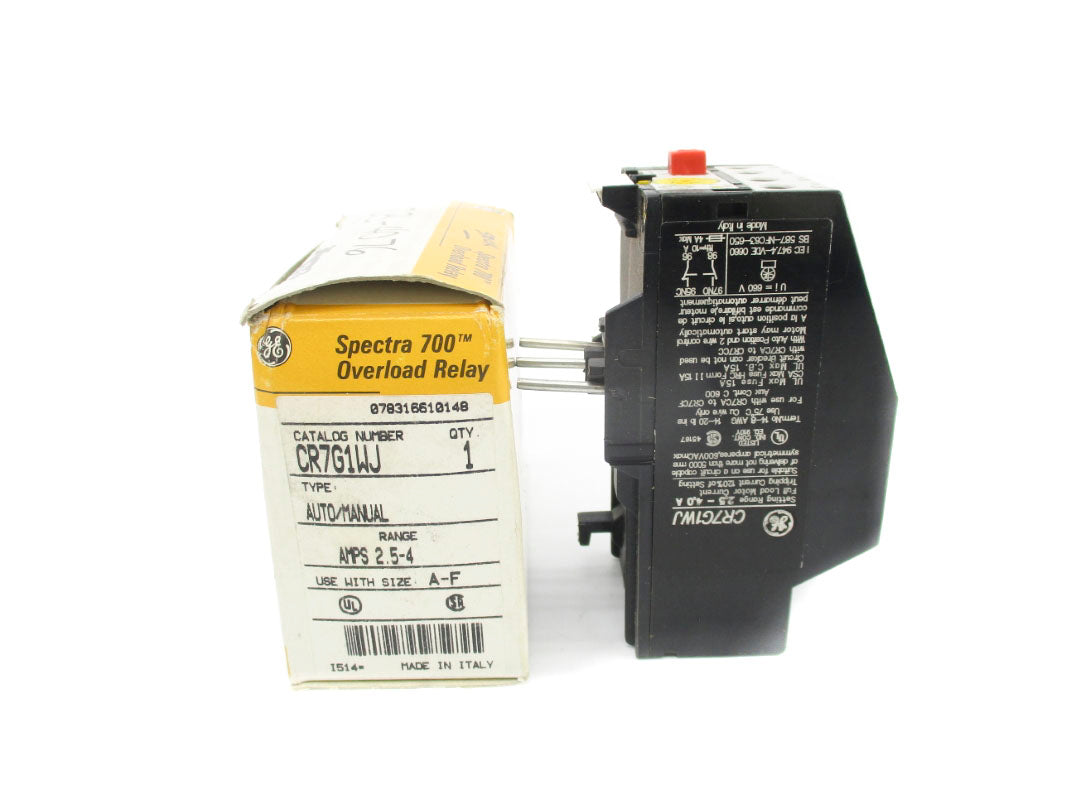 GENERAL ELECTRIC CR7G1WJ 600VAC 2.5-4.0A NSMP