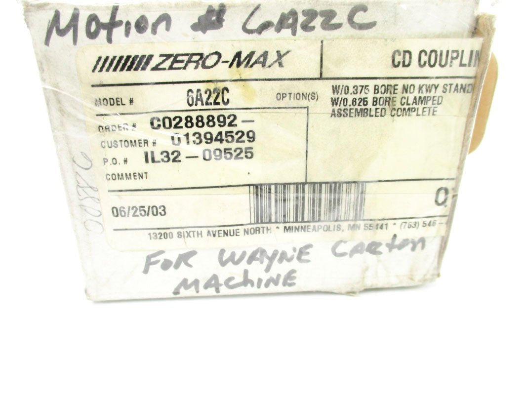 ZERO-MAX 6A22C NSMP