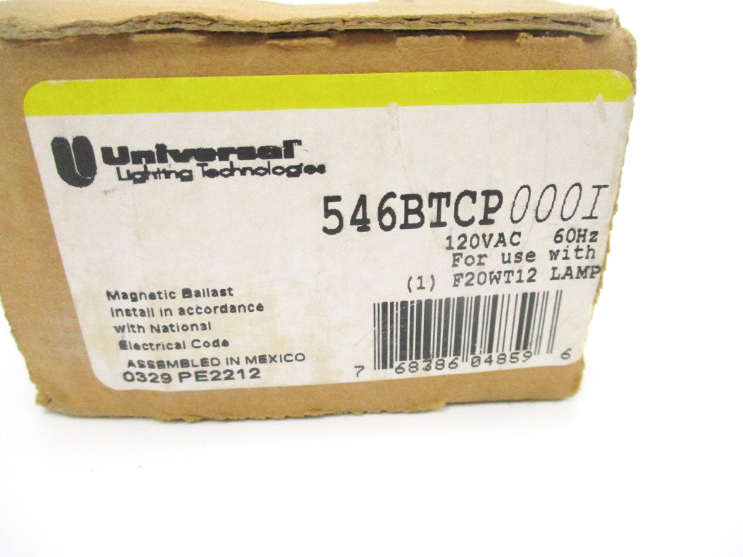 UNIVERSAL LIGHTING 546BTCP 120VAC .63A NSMP