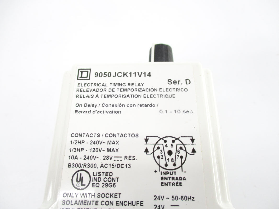 SQUARE D 9050JCK11V14 SER. D 240V 10A 0.1-10S UNMP