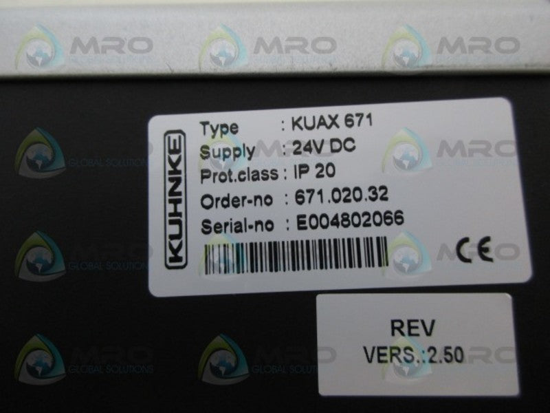 KUHNKE KUAX671 PLC CONTROLLER *NEW NO BOX*