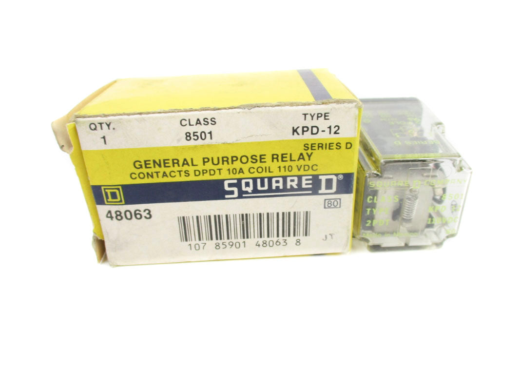SQUARE D 8501KPD12 SER. D 110VDC 10A NSMP