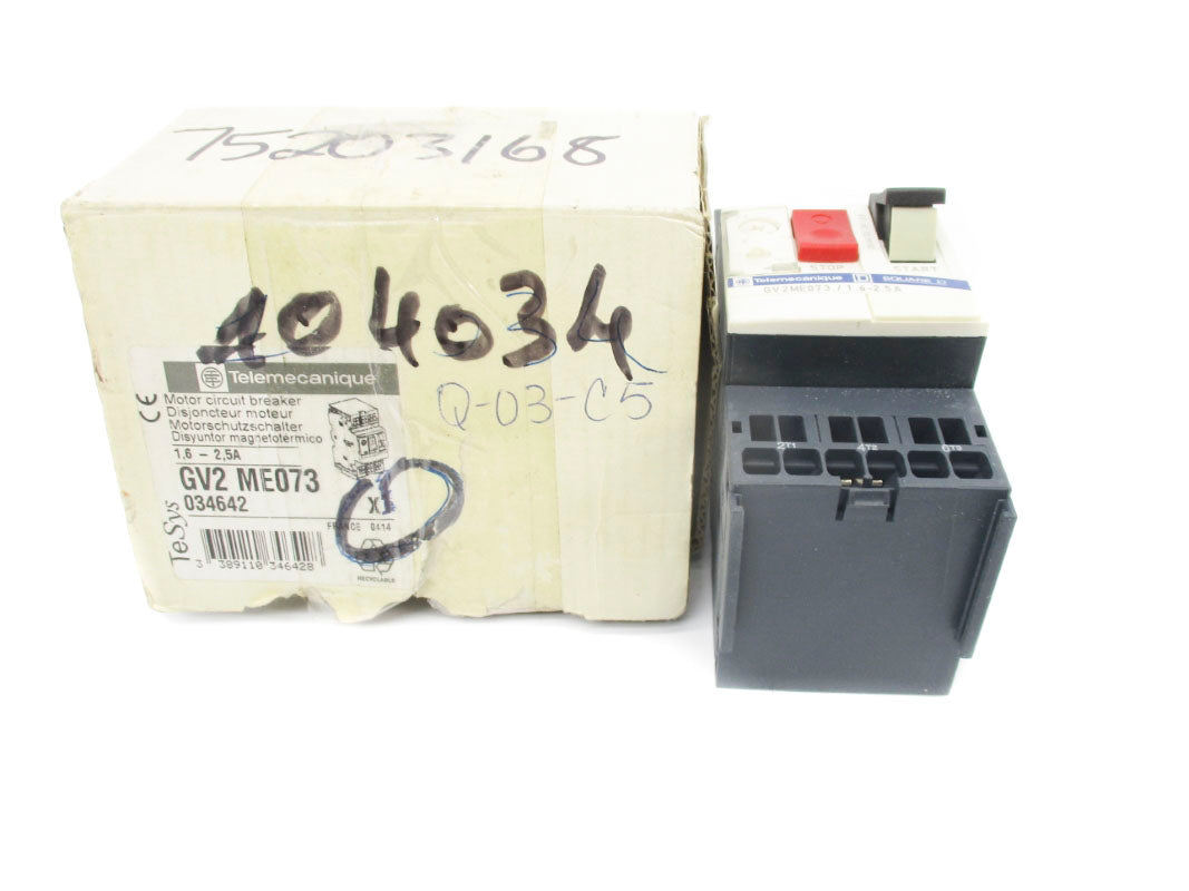 TELEMECANIQUE GV2ME073 600VAC 1.6-2.5A NSMP