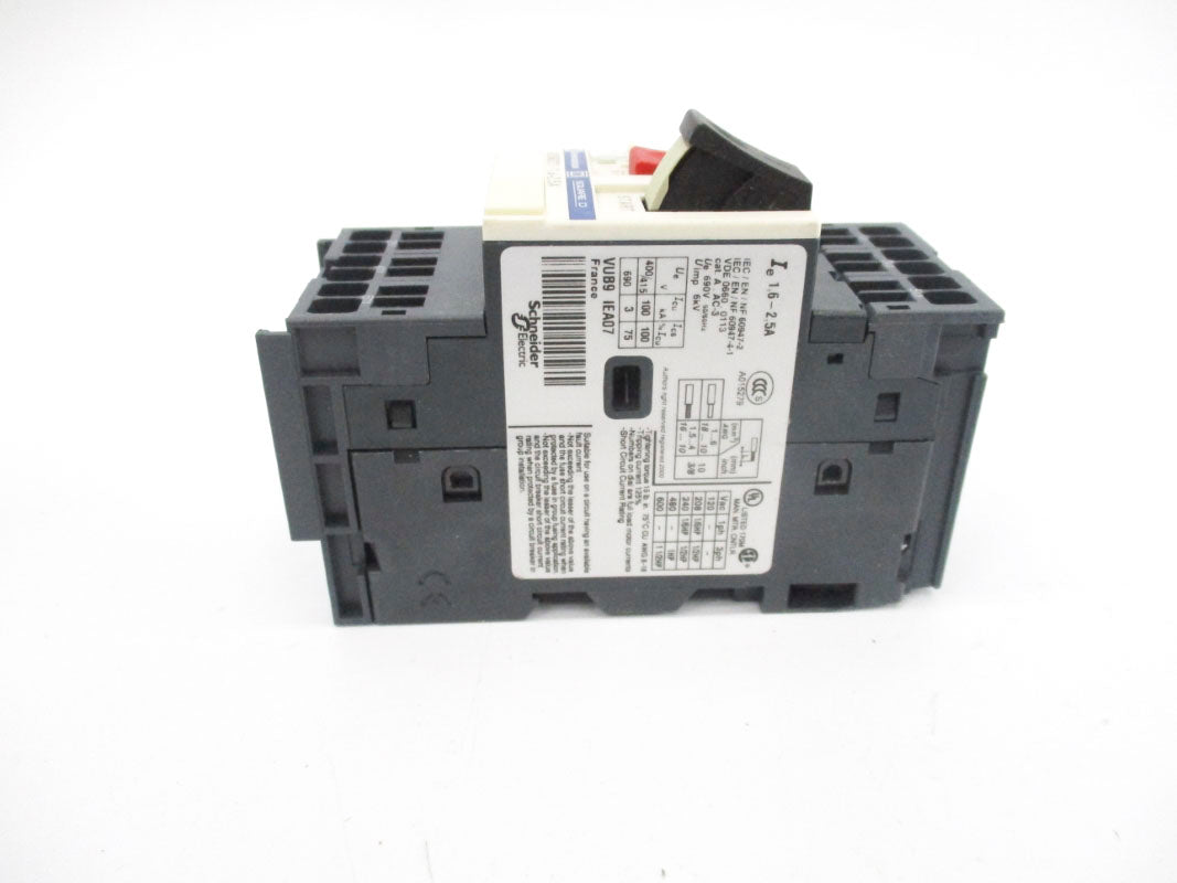 TELEMECANIQUE GV2ME073 600VAC 1.6-2.5A NSMP