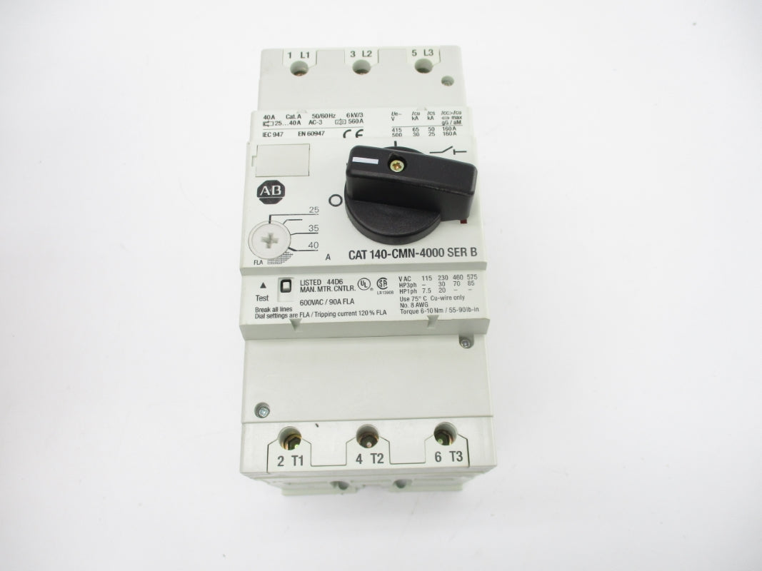 ALLEN BRADLEY 140-CMN-4000 SER. B 600VAC 160A (BR/WH) NSMP