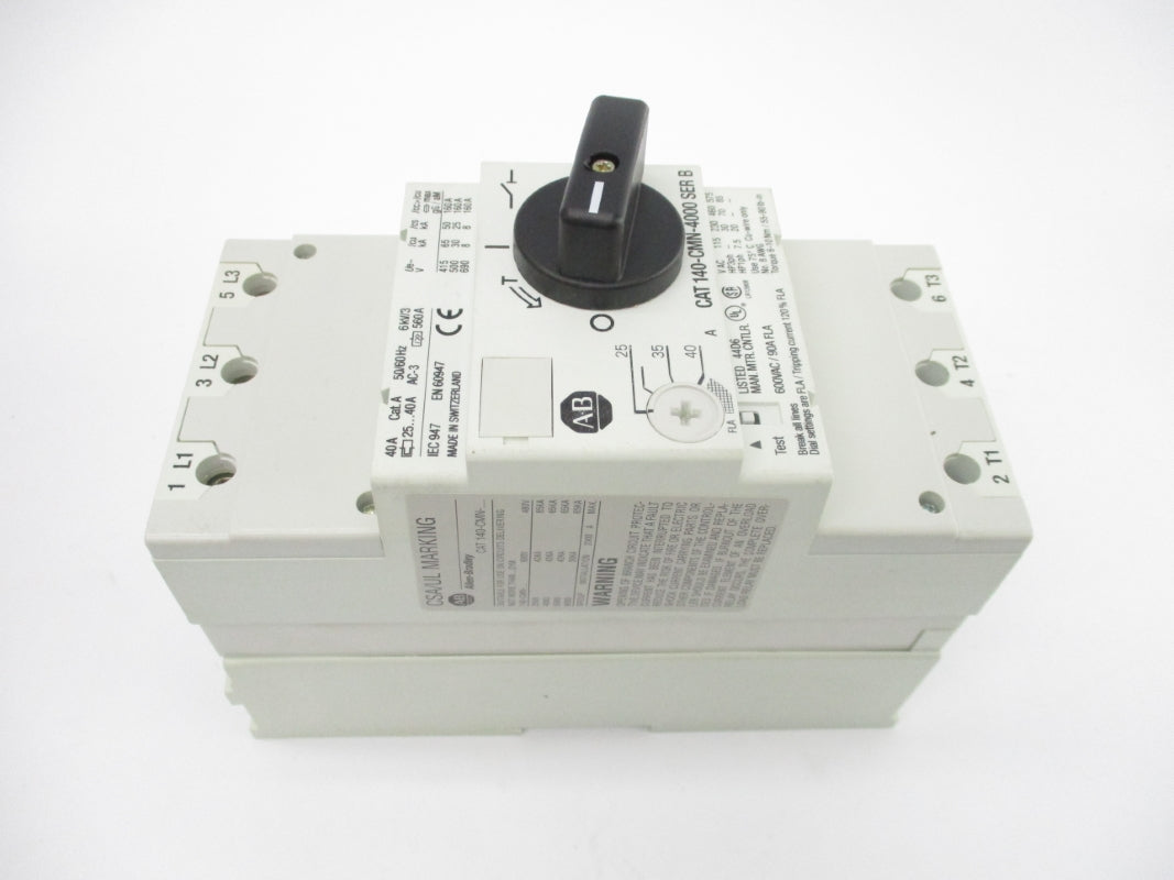 ALLEN BRADLEY 140-CMN-4000 SER. B 600VAC 160A (BR/WH) NSMP