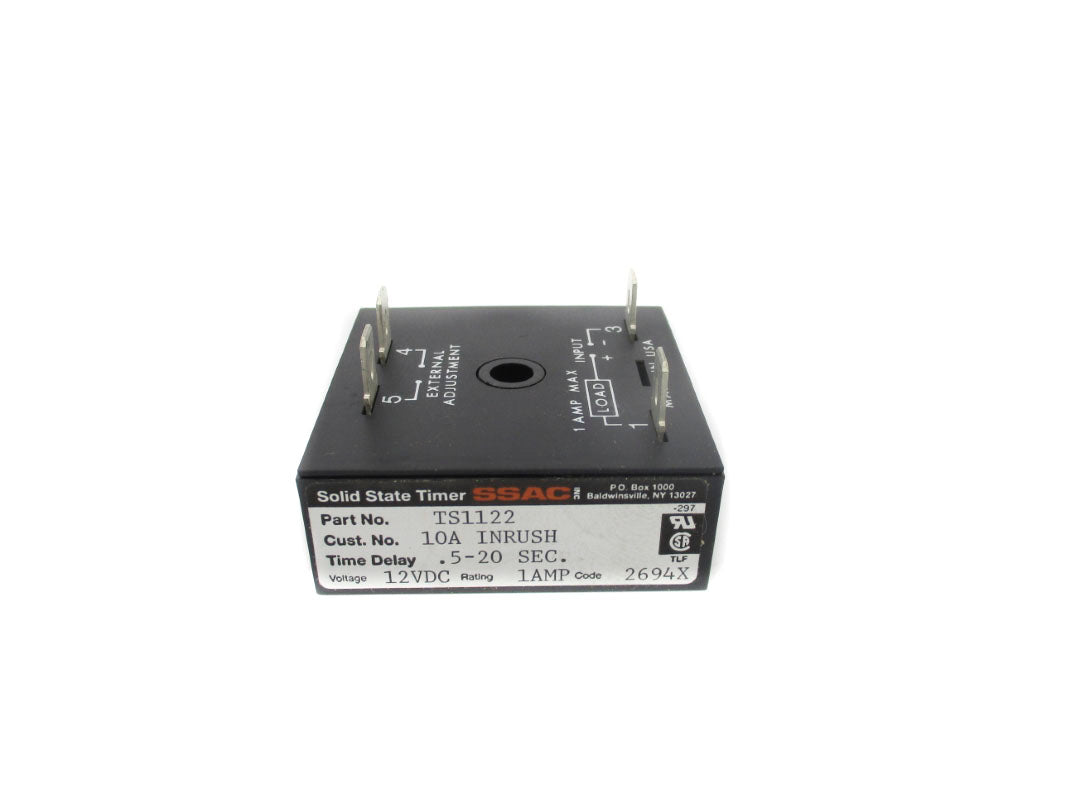 SSAC TS1122 12VDC 10A .5-20S UNMP