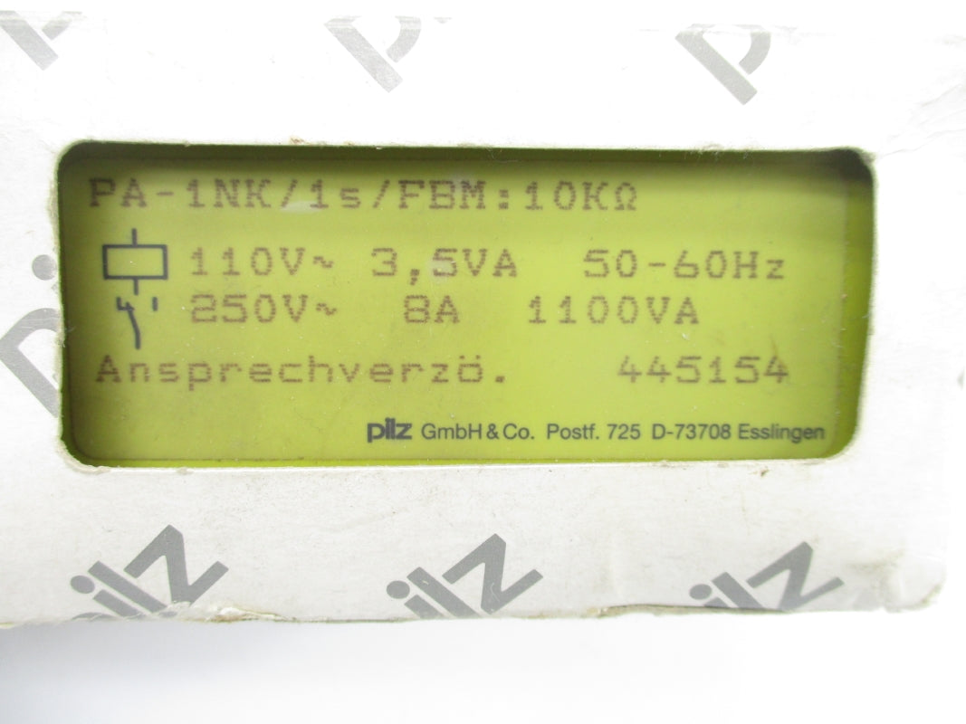 PILZ PA-1NK/1S/FBM:10K 250V 8A NSMP