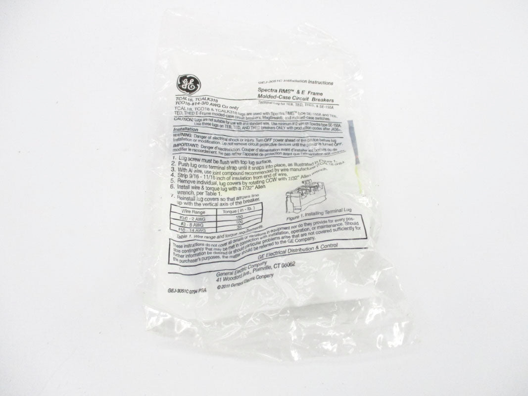 GENERAL ELECTRIC TCAL18 150A NSMP
