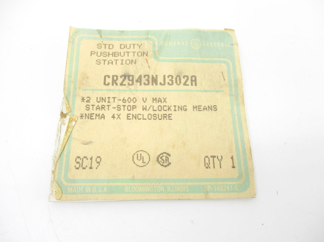 GENERAL ELECTRIC CR2943NJ302A 600V UNMP