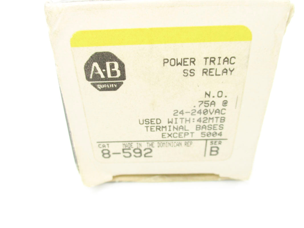 ALLEN BRADLEY 8-592 SER. B 24-240VAC .75A (BK/YL) NSMP