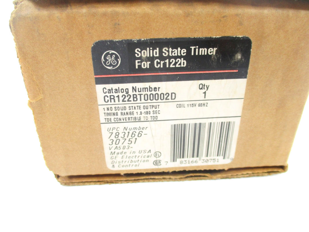 GENERAL ELECTRIC CR122BT00002D SER. A 110/120V 2.0A 1.8-180S  NSMP