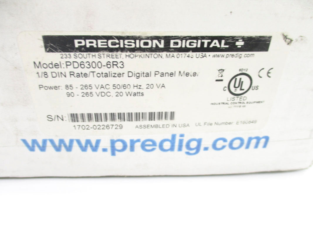 PRECISION DIGITAL PD6300-6R3 85-265VAC/DC NSMP