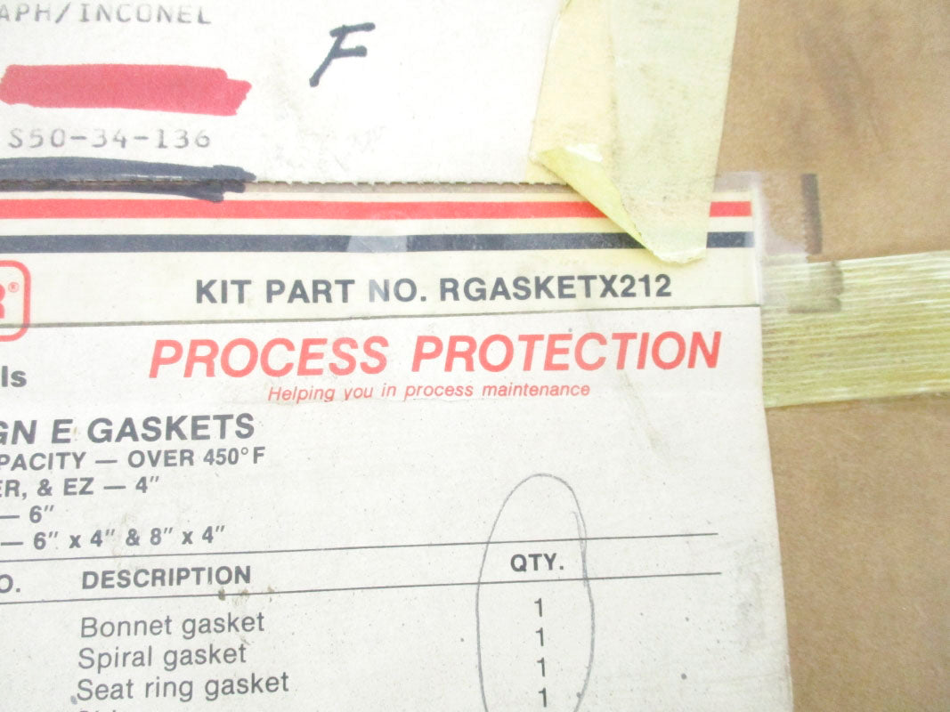 FISHER RGASKETX212 NSMP