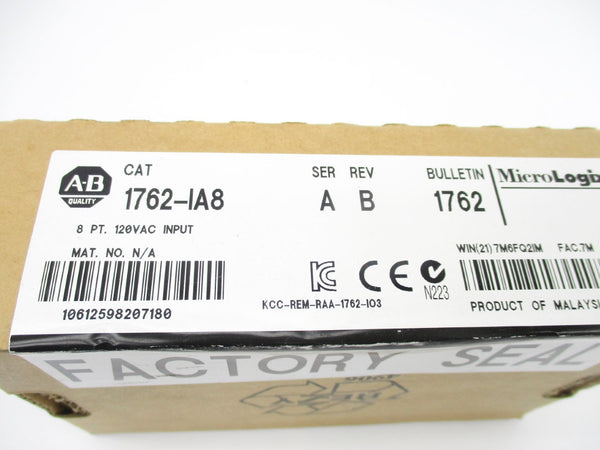 ALLEN BRADELY 1762-IA8 SER. A DATE: 2013 120VAC NSFS