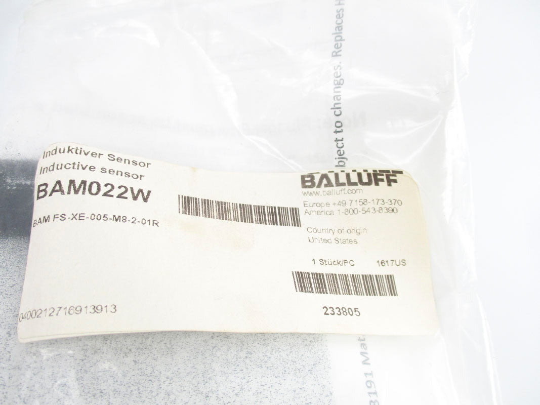 BALLUFF BAMFS-XE-005-M8-2-01R BAM022W NSMP