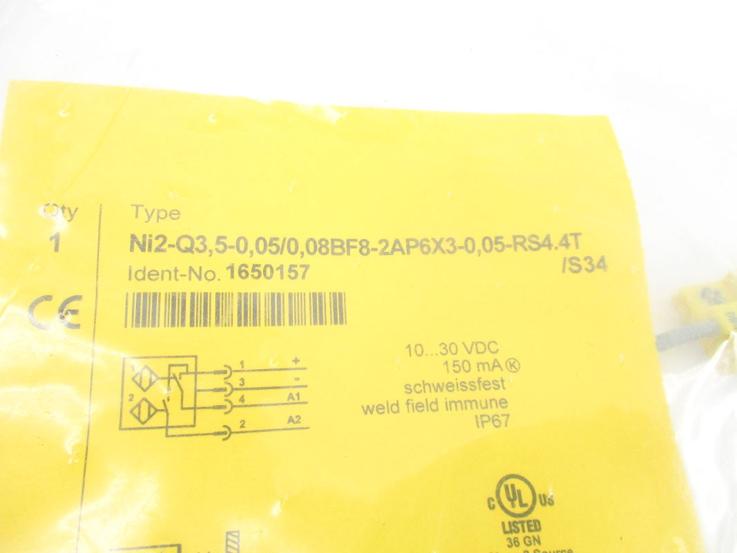 TURCK NI2-Q3,5-0,05/0,08BF8-2AP6X3-0,05-RS4.4T/S34 1650157 10-30VDC NSMP
