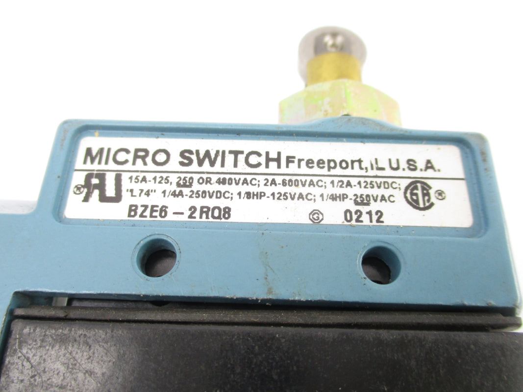 MICRO SWITCH BZE6-2RQ8 600VAC 15A UNMP