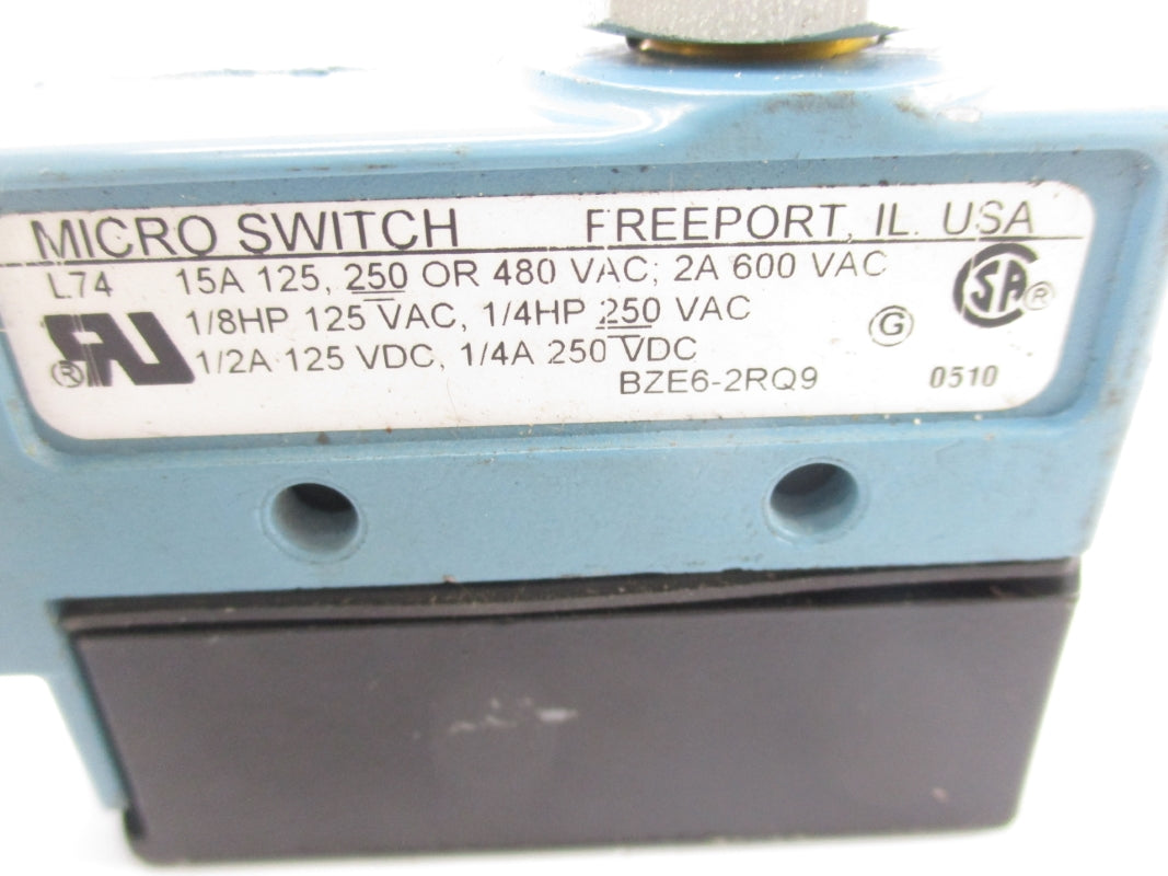 MICRO SWITCH BZE6-2RQ9 600VAC 2A UNMP