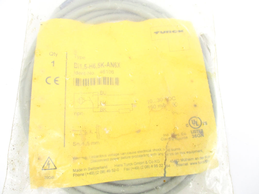 TURCK BI1,5-H6,5K-AN6X 46106 10-30VDC NSMP