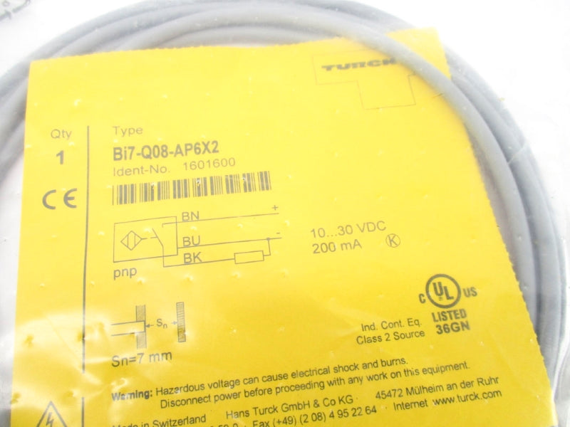 TURCK BI7-Q08-AP6X2 1601600 10-30VDC NSMP