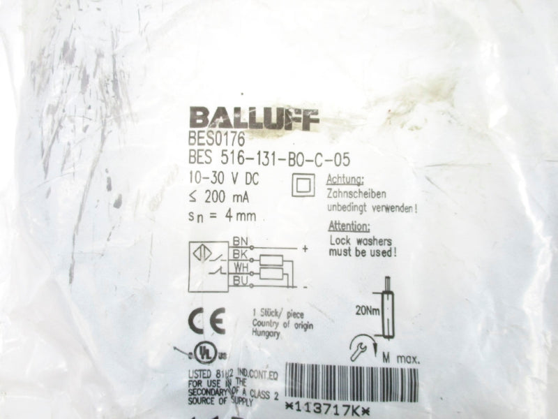BALLUFF BES516-131-BO-C-05 BES0176 10-30VDC NSMP