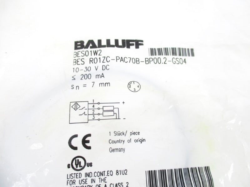 BALLUFF BESR01ZC-PAC70B-BP00.2-GS04 BES01W2 10-30VDC NSMP