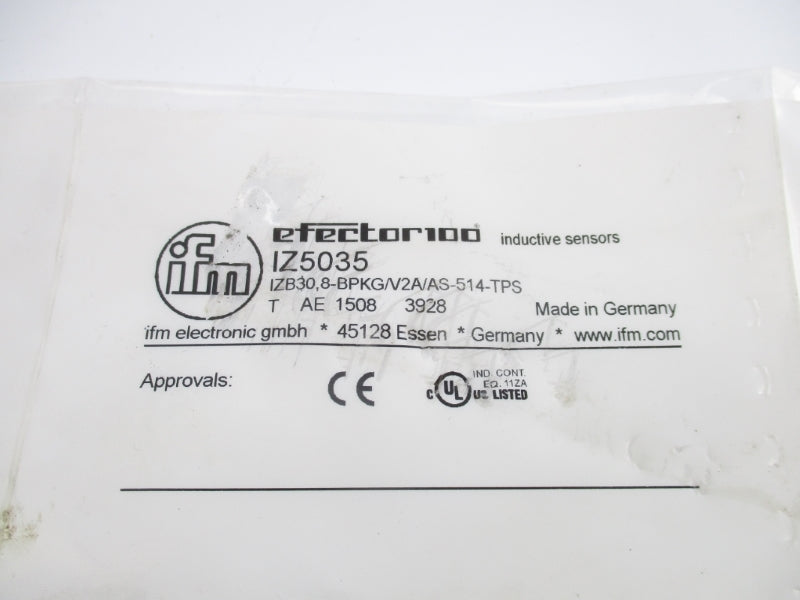 IFM EFECTOR IZB30,8-BPKG/V2A/AS-514-TPS IZ5035 NSMP