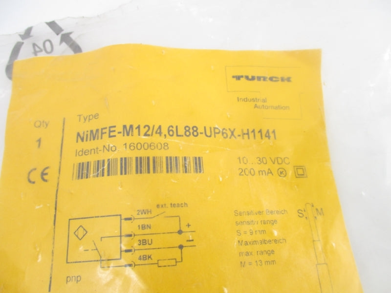 TURCK NIMFE-M12/4,6L88-UP6X-H1141 1600608 10-30VDC NSMP