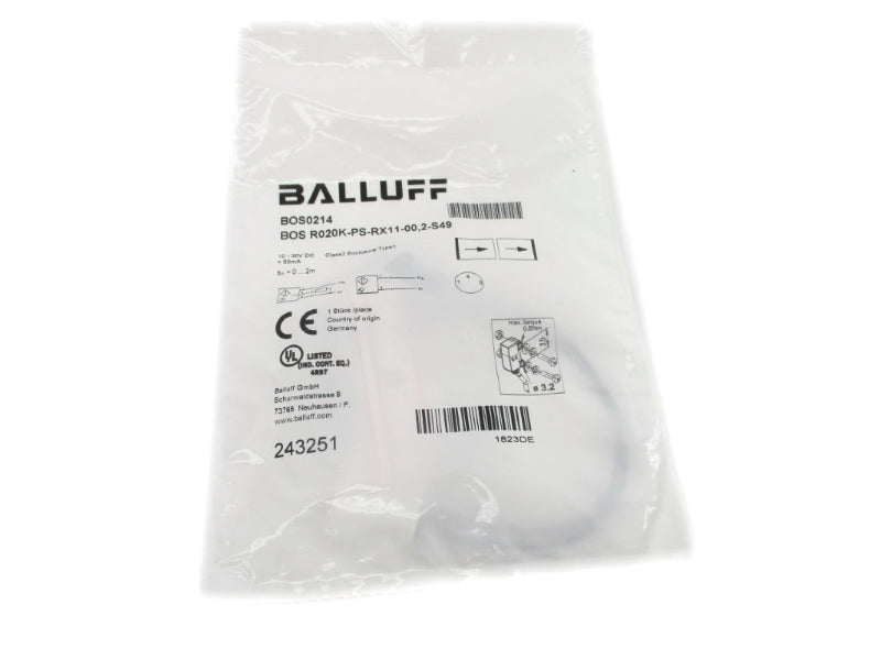 BALLUFF BOSR020K-PS-RX11-00,2-S49 BOS0214 10-30VDC NSMP