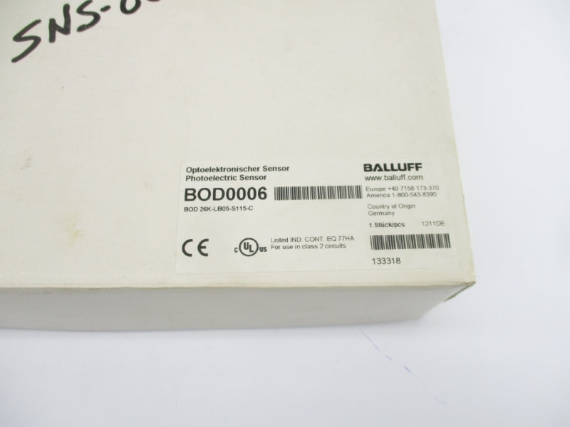 BALLUFF BOD26K-LB05-S115-C BOD006 18-30VDC NSMP