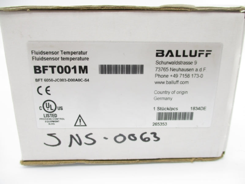 BALLUFF BFT6050-JC003-D00A0C-S4 BFT001M -20-80'C NSMP