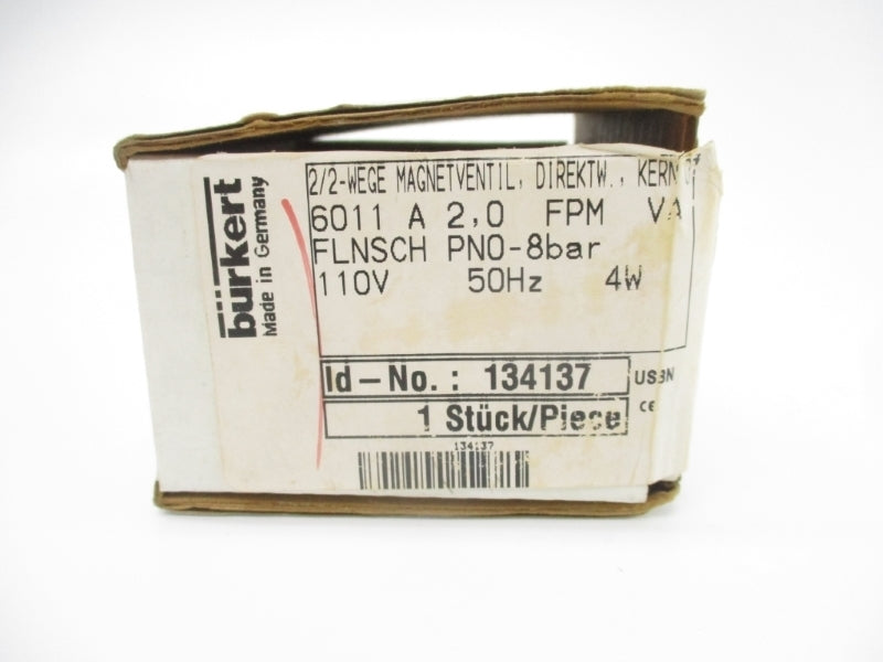 BURKERT 6011A2,0FPMVA 134137 110V NSMP