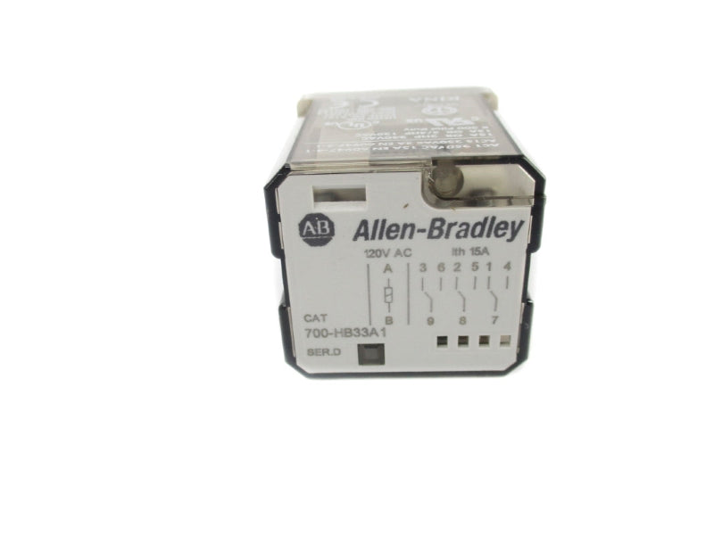 ALLEN BRADLEY 700-HB33A1 SER. D 120VAC 15A UNMP