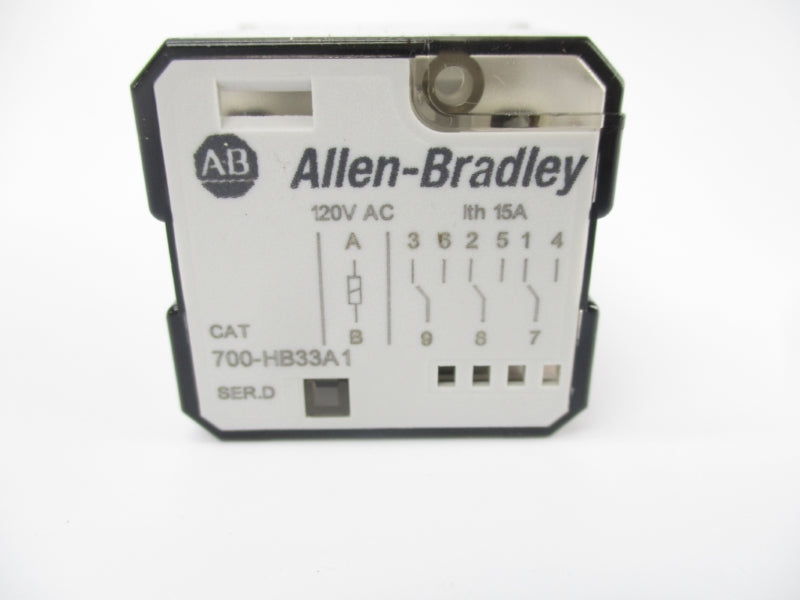 ALLEN BRADLEY 700-HB33A1 SER. D 120VAC 15A UNMP