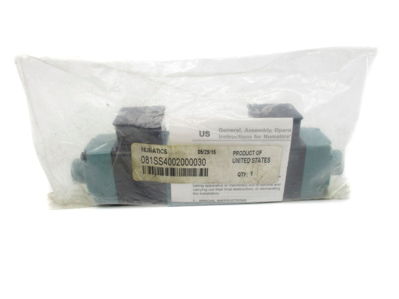 NUMATICS 081SS4002000030 110-120VAC .15A 150PSI -10-115'F NSMP