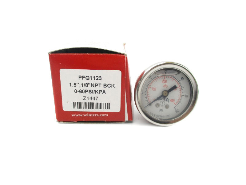 WINTERS PFQ1123 0-60PSI 1/8" NSMP